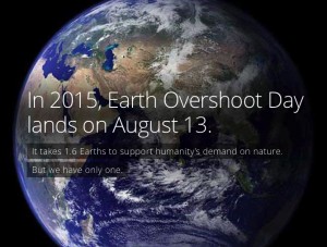 August 13, Earth Overshoot Day 2015 – Aragon Valley